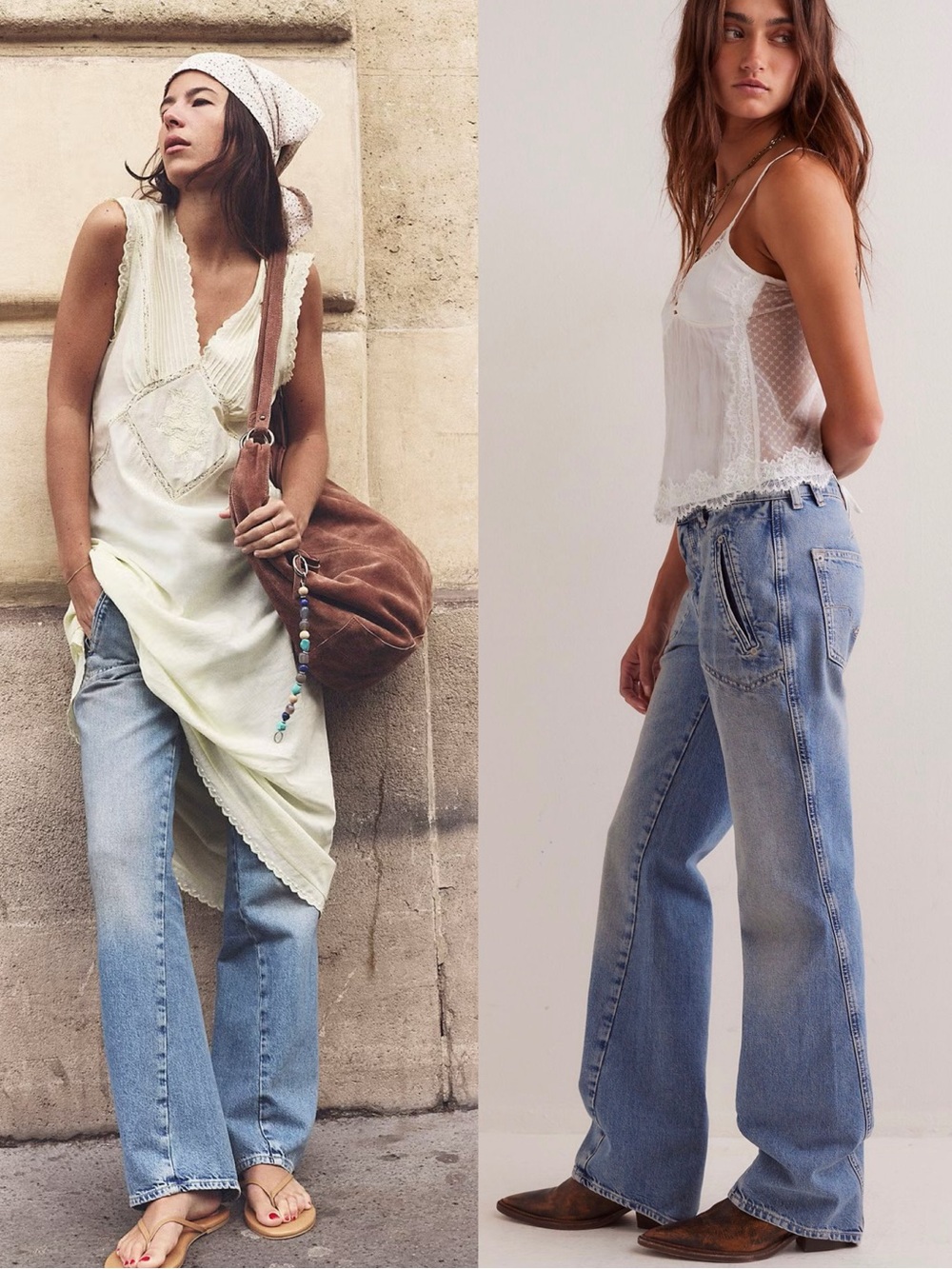 NWT Free People We The Free Carnivale Low Rise Whiskey Blue Bootcut Jeans